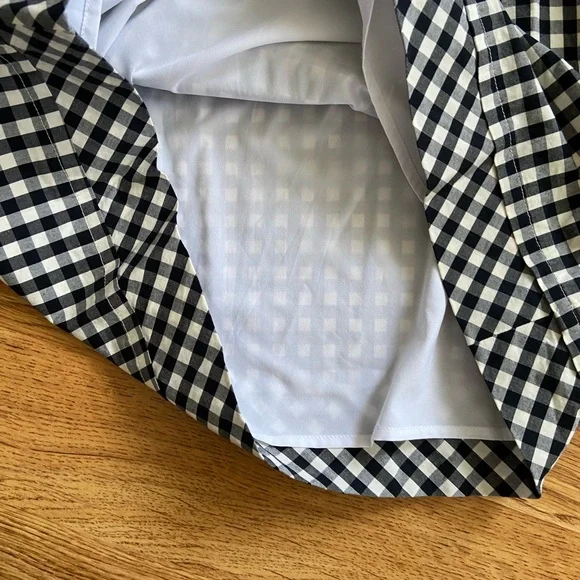 Vineyard Vines Mini Dress XS Gingham Check Black White - Picture 7 of 11
